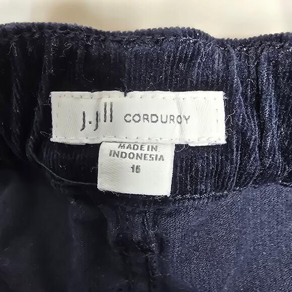 J. Jill Corduroy Navy Blue Pants Size 16 - Picture 2 of 6